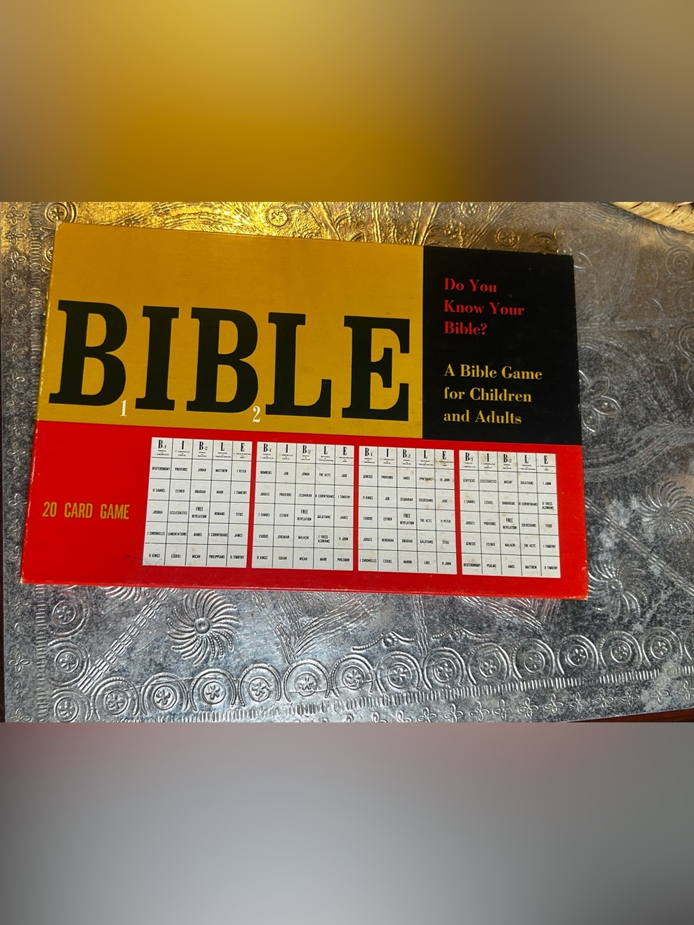 Vintage "Do You Know Your Bible?" Bingo-Style Card Game
